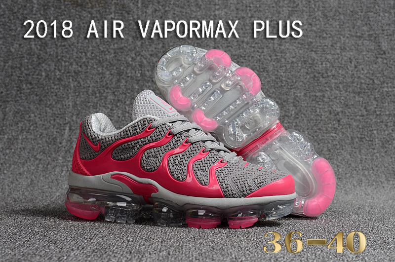 Women Nike 2018 Air VaporMax Plu Grey Pink Shoes